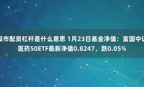 股市配资杠杆是什么意思 1月23日基金净值：富国中证医药50ETF最新净值0.8247，跌0.05%