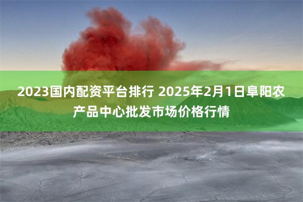 2023国内配资平台排行 2025年2月1日阜阳农产品中心批发市场价格行情